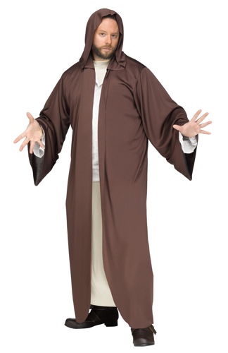 HOODED ROBE BROWN AD OS
