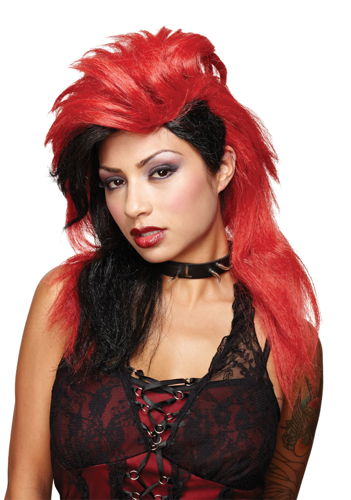 WICKED DESIRE RED BLACK  WIG
