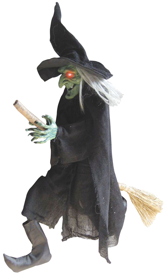 WITCH HANGING ON A BROOM
