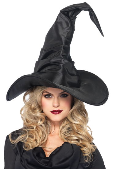 HAT WITCH RUCHED LARGE BLACK